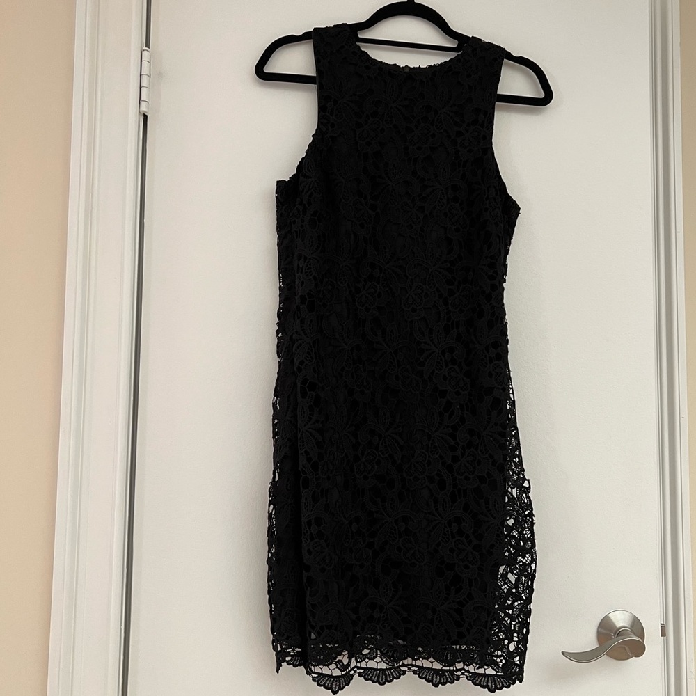 Aqua Black Lace Dress